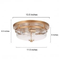 LNC Modern Rose Gold Flush Mount Light