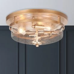 LNC Modern Rose Gold Flush Mount Light