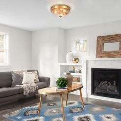 LNC Modern Rose Gold Flush Mount Light