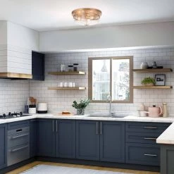 LNC Modern Rose Gold Flush Mount Light