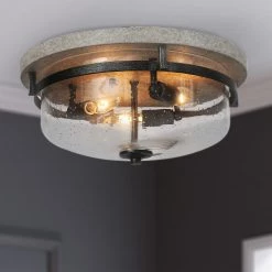Hot Sale LNC Modern Farmhouse Rose Gold Flush Mount Light