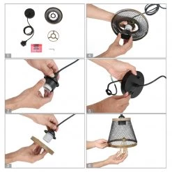 LNC Modern Industrial Black Wire Pendant-Clearance Lighting