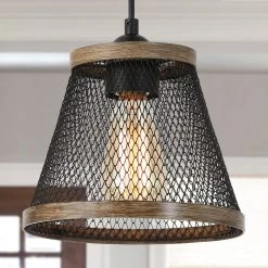 LNC Modern Industrial Black Wire Pendant-Clearance Lighting