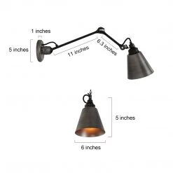 LNC Modern Farmhouse Swing Arm Sconce-2 Parks