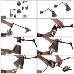 LNC Modern Farmhouse Swing Arm Sconce-2 Parks