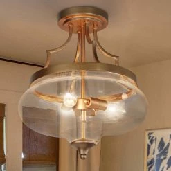 Hot Sale LNC Young House Love Modern Semi Flush Light