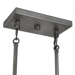 Hot Sale LNC Modern Industrial Rectangle Kitchen Chandelier-5 Lights