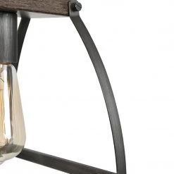 Hot Sale LNC Modern Industrial Rectangle Kitchen Chandelier-5 Lights