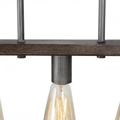 Hot Sale LNC Modern Industrial Rectangle Kitchen Chandelier-5 Lights