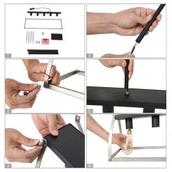 Lighting LNC Modern Farmhouse Rectangle Kitchen Chandelier 19 Lighting LNC Modern Farmhouse Rectangle Kitchen Chandelier