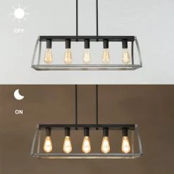 Lighting LNC Modern Farmhouse Rectangle Kitchen Chandelier 15 Lighting LNC Modern Farmhouse Rectangle Kitchen Chandelier