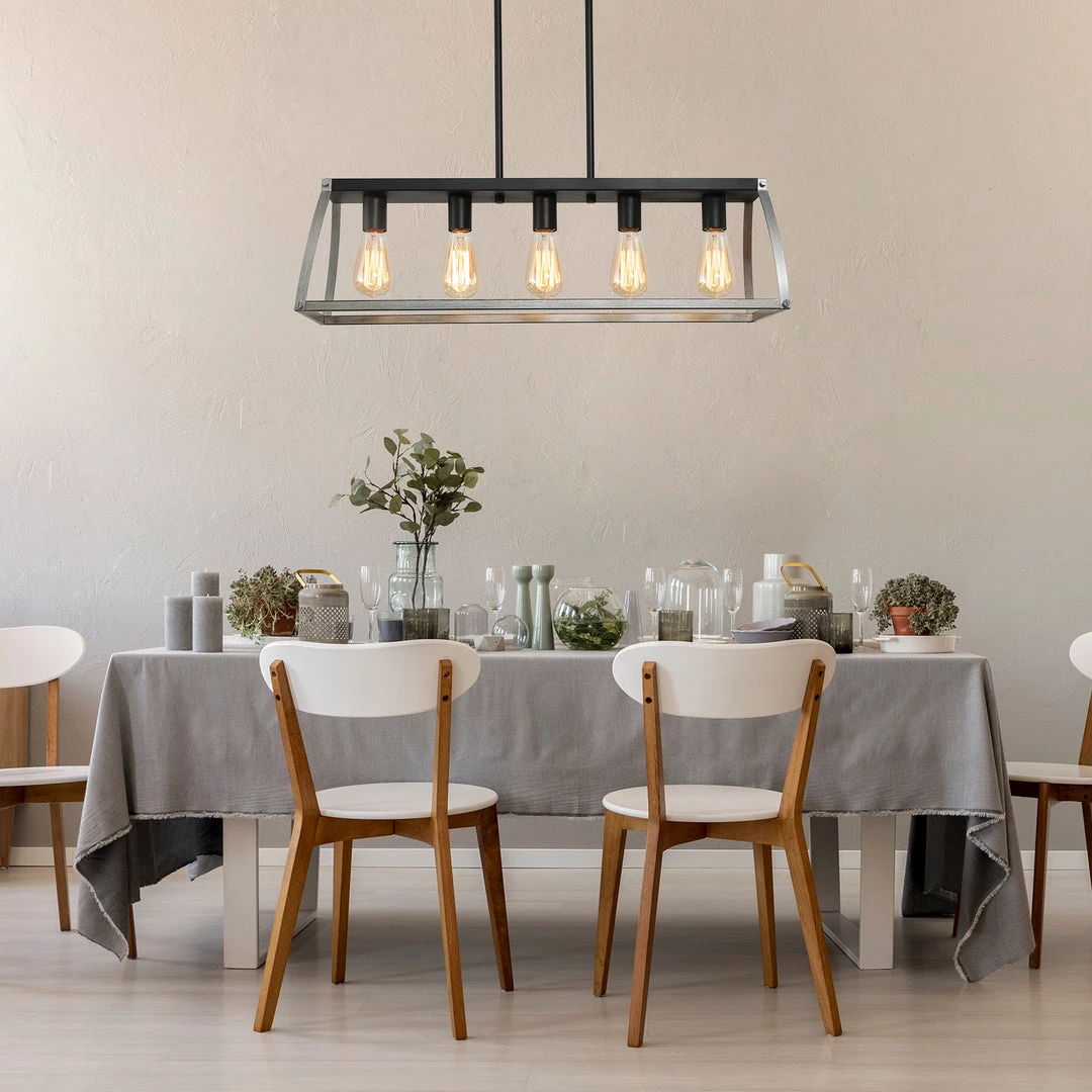 Lighting LNC Modern Farmhouse Rectangle Kitchen Chandelier 4 Lighting LNC Modern Farmhouse Rectangle Kitchen Chandelier