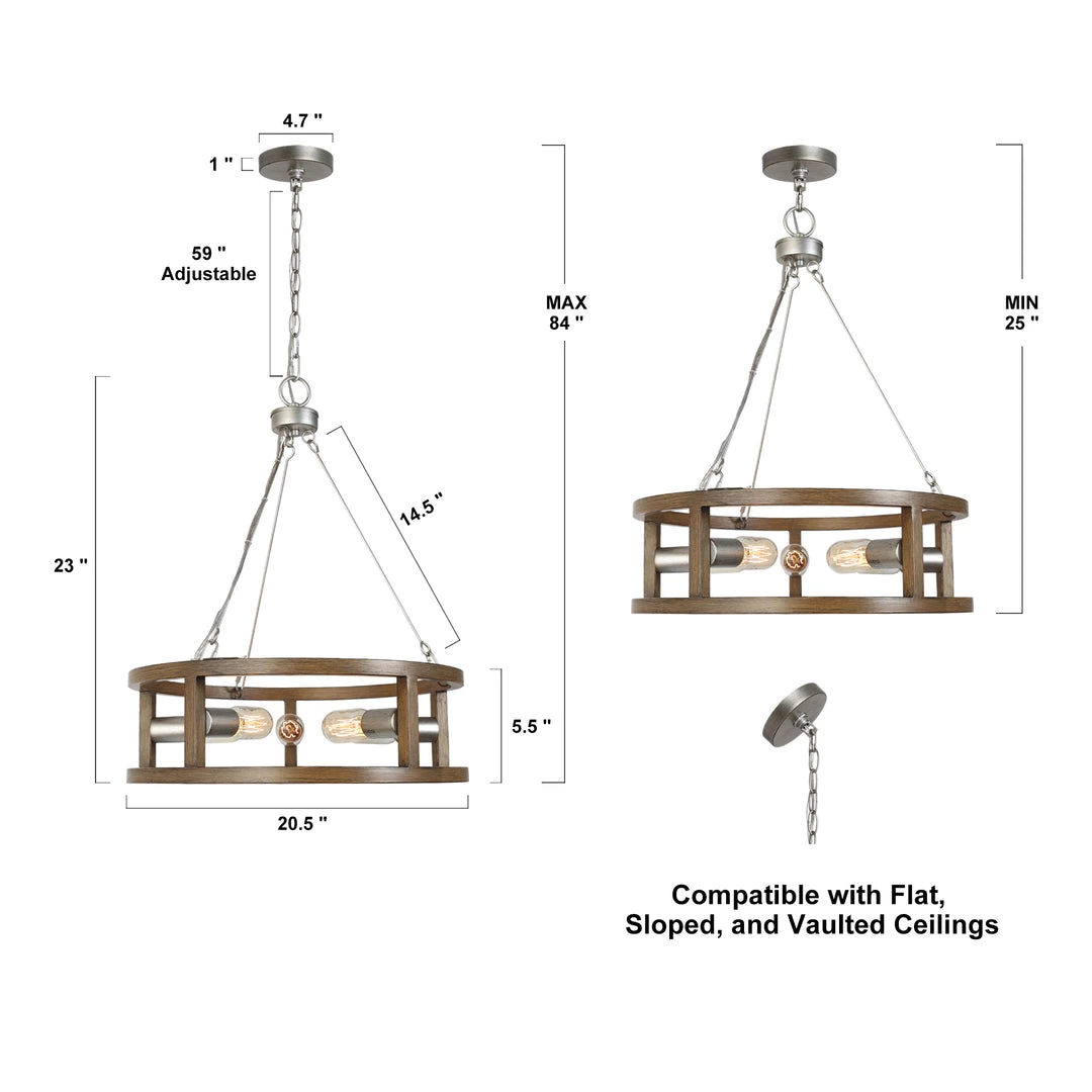 LNC Modern Farmhouse Drum Chandelier Hot Sale 6 LNC Modern Farmhouse Drum Chandelier Hot Sale