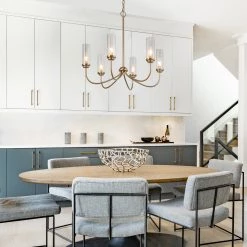 Hot Sale LNC Gold Modern Minimalist Chandelier-6 Lights