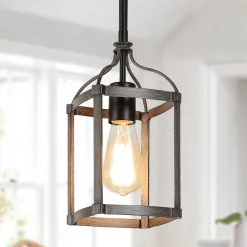 LNC HOME Sales 28 Uolfin Dining Room Lights LNC Grey-wash Lantern Pendant-Clearance