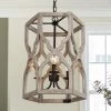 Hot Sale LNC White French Country Lantern Chandelier-3 Lights