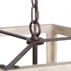 Hot Sale LNC White French Country Lantern Chandelier-3 Lights