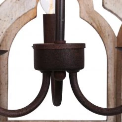 Hot Sale LNC White French Country Lantern Chandelier-3 Lights