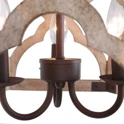 Hot Sale LNC White French Country Drum Chandelier-3 Lights