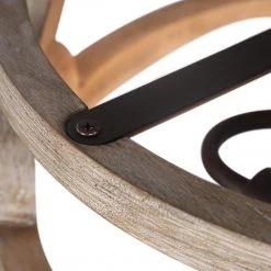 Google LNC White Rustic Farmhouse Drum Chandelier-3 Lights