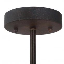 LNC White Rustic Farmhouse Drum Semi-flush Mount Light