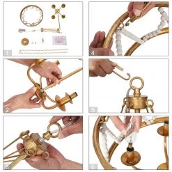 Hot Sale LNC Modern Rose Gold Bohemian Chandelier