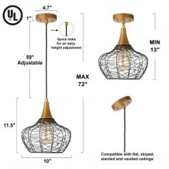 LNC Modern Industrial Wire Pendant Modern Pendants