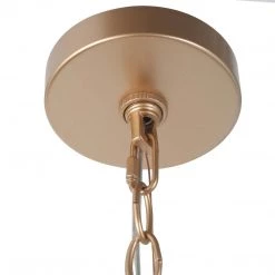 LNC Rose Gold Modern Chandelier With Glass Globes