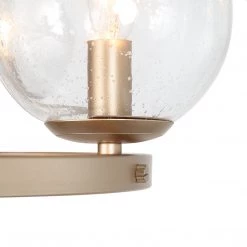 LNC Rose Gold Modern Chandelier With Glass Globes