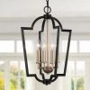 Uolfin Hot Sale LNC Black And Gold Modern Geometric Chandelier-4 Lights