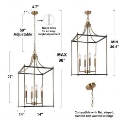 LNC Modern Vintage Rustic Chandelier