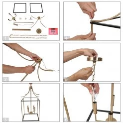 LNC Modern Vintage Rustic Chandelier