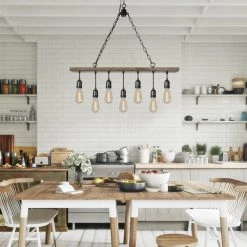Lighting LNC Modern Farmhouse Wide Chandelier