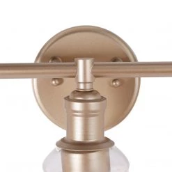 Modern LNC Rose Gold Clear Glass Vanity Light