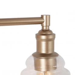 Modern LNC Rose Gold Clear Glass Vanity Light