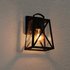 LNC Black Modern Outdoor Geometric Wall Sconce Outdoor Lights