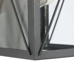 LNC Black Geometric Wire Single Vanity Light