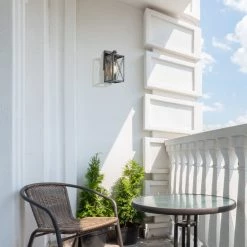 LNC Black Geometric Wire Single Vanity Light