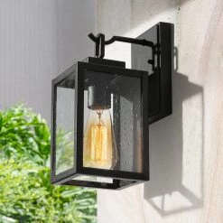 Outdoor Lights LNC Black Modern Simple Classic Wall Light