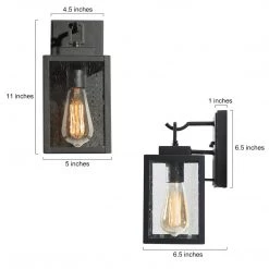 Outdoor Lights LNC Black Modern Simple Classic Wall Light