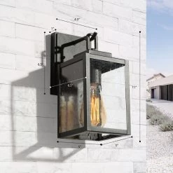 Outdoor Lights LNC Black Modern Simple Classic Wall Light