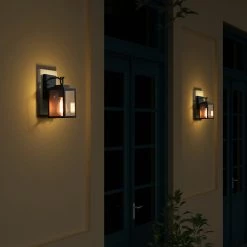 Outdoor Lights LNC Black Modern Simple Classic Wall Light