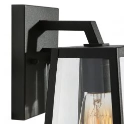 LNC Black Modern Trumpet Vanity Light