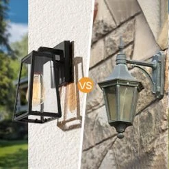 LNC Black Modern Trumpet Vanity Light