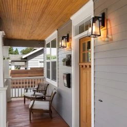 LNC Black Modern Trumpet Vanity Light