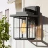 LNC Black Modern Classic Frame Outdoor Sconce
