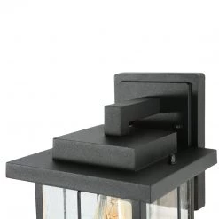 LNC Black Modern Classic Frame Outdoor Sconce