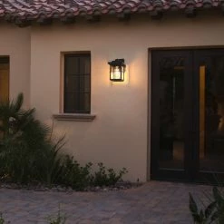 LNC Black Modern Classic Frame Outdoor Sconce