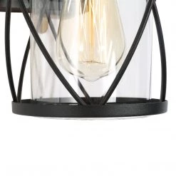 Uolfin Lighting LNC Black Modern Outdoor Cage Vanity Light