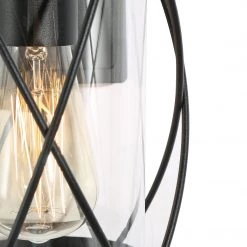 Uolfin Lighting LNC Black Modern Outdoor Cage Vanity Light